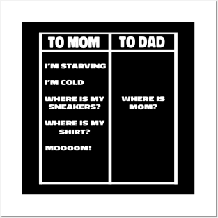 funny sarcastic mom & dad Posters and Art